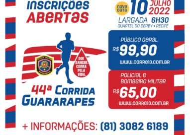 44º Edição da Corrida Guararapes, uma das mais tradicionais de corrida de rua de Pernambuco, será realizada dia 10 de julho