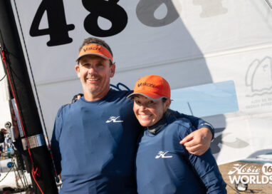 Cam Owen and Susan Ghent(AUS) are champions the master’s division of the Hobie 16 World Championships