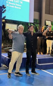 André Pacheco e Ricardo Dubeux no Pódio da 70 Regata Banedito César Ponta de Pedras - Recife em 2025