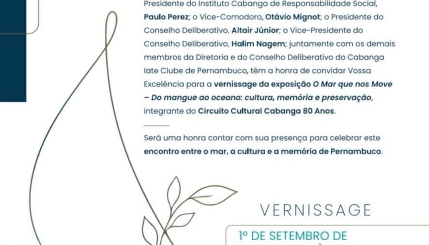 O Cabanga Iate Clube de Pernambuco inicia celebração dos 80 anos com exposição que une cultura, memória e preservação